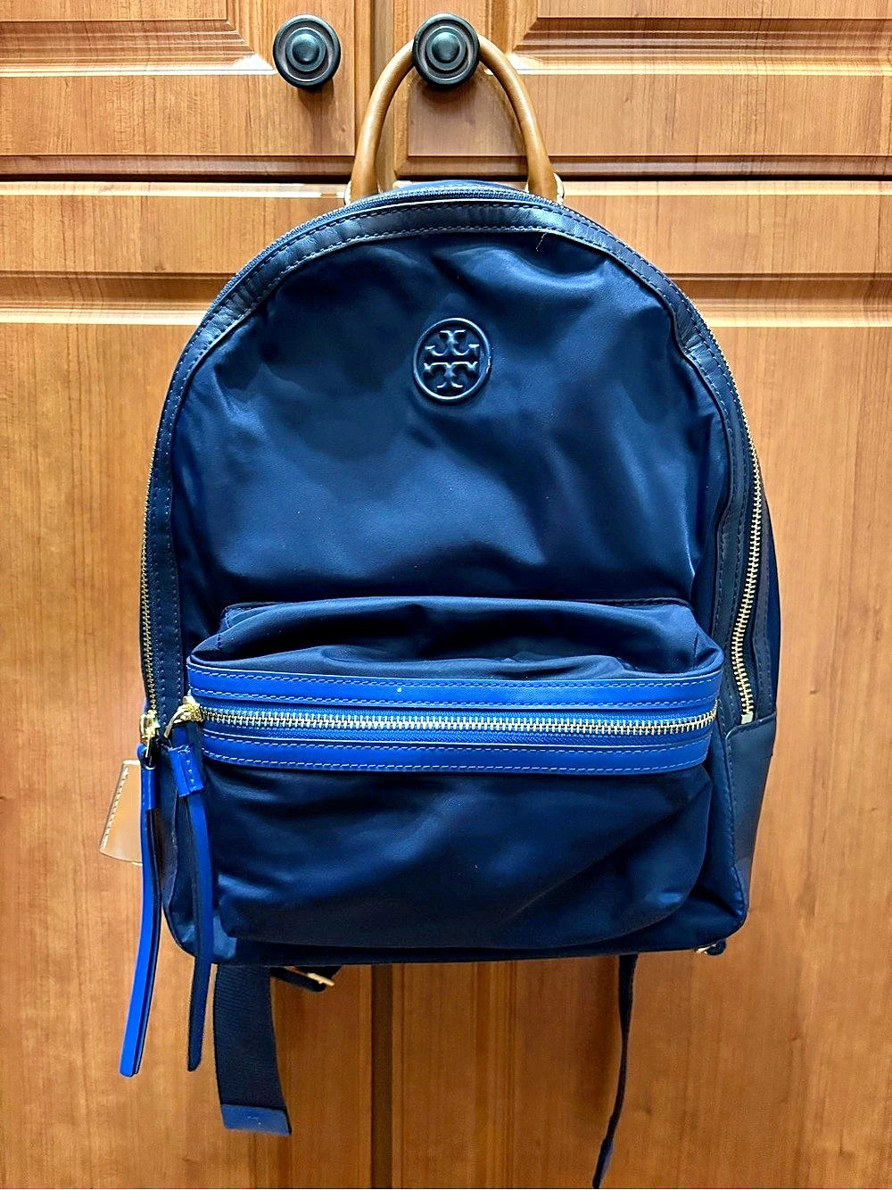 Tory Burch Ella Nylon Zip Compartment Backpack Blue
